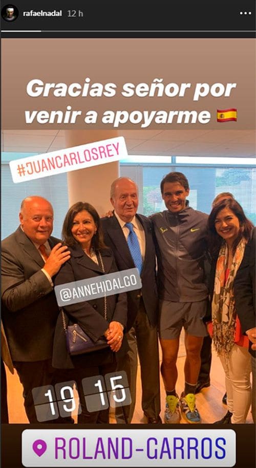 Rafa Nadal con el rey don Juan Carlos