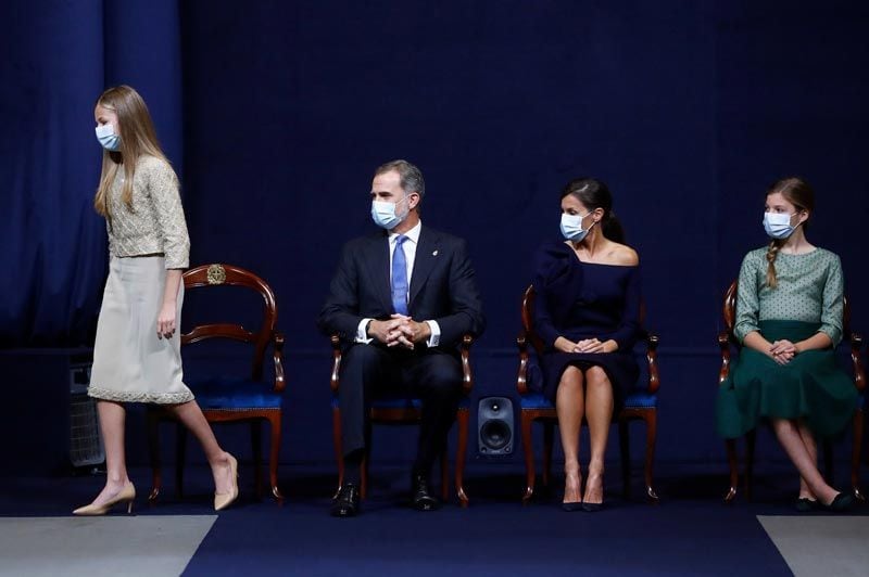 Rey Felipe, reina Letizia, princesa Leonor e infanta Sofía