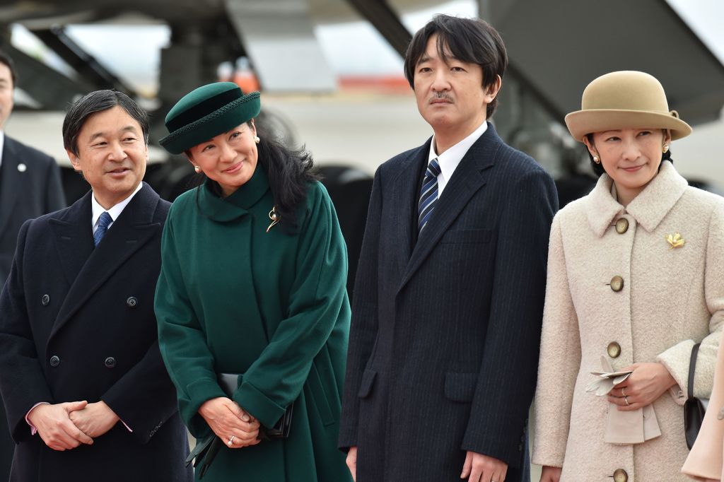 Los emperadores, Naruhito y Masako, y los príncipes herederos, Akishino y Kiko