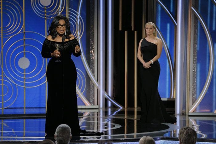 Oprah Winfrey en los Globos de Oro