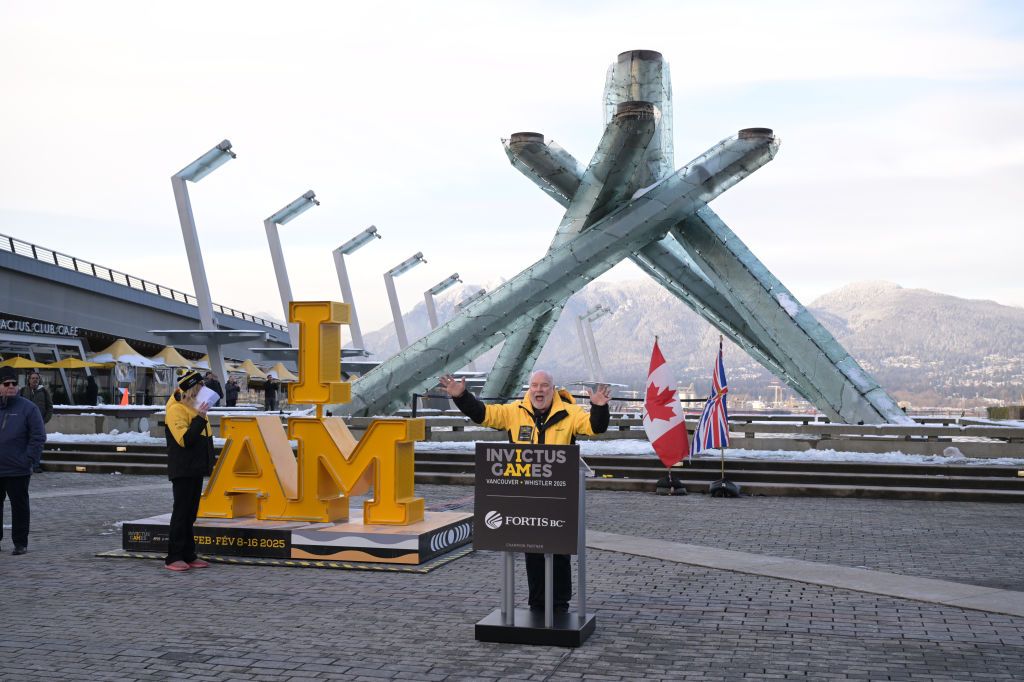 El CEO de los Juegos Invictus, Scott Moore, hablará durante el encendido del pebetero olímpico en Jack Poole Plaza antes del inicio de los Juegos Invictus Vancouver Whistler 2025, el 7 de febrero de 2025 en Vancouver, Canadá.