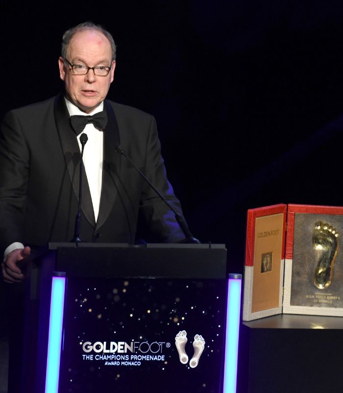 Alberto de Mónaco en la gala 'Golden Foot Awards'