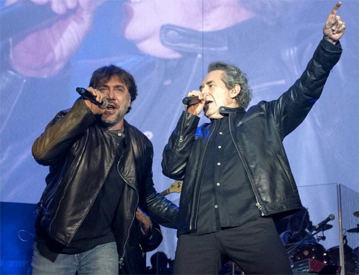 Javier Bardem, en el concierto de Miguel Ríos