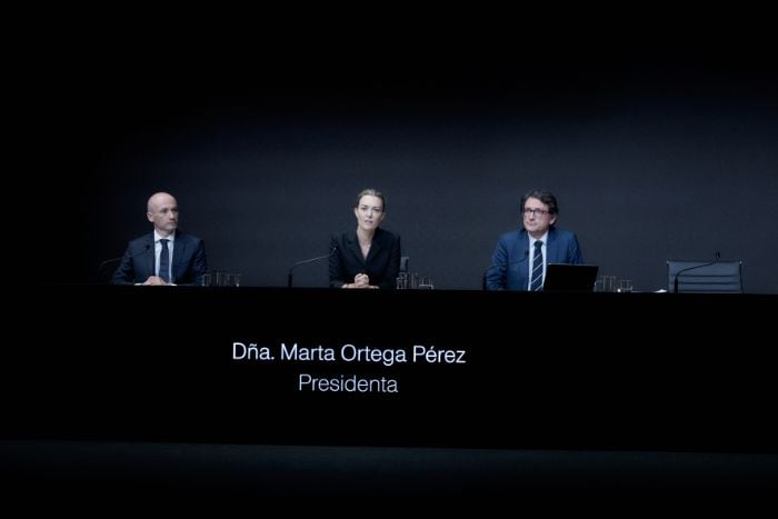 Marta Ortega en la junta de accionistas de Inditex