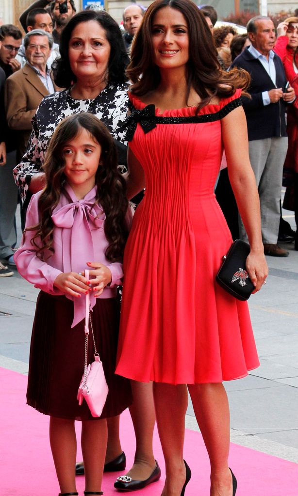 Salma Hayek con su mamá, Diana Jiménez y su hija Valentina Paloma