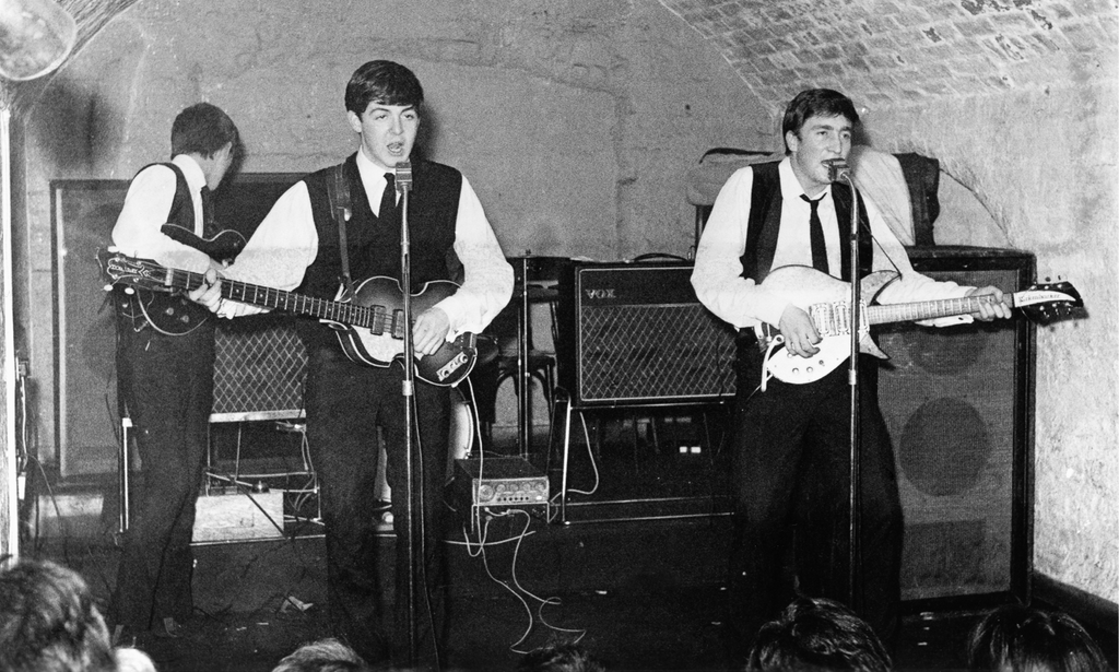 The Beatles en The Cavern, Liverpool, 1962