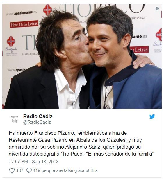 Alejandro Sanz y su tío Paco