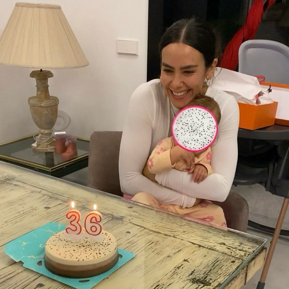 Cristina Pedroche celebrando su cumpleaños junto a su hija Laia