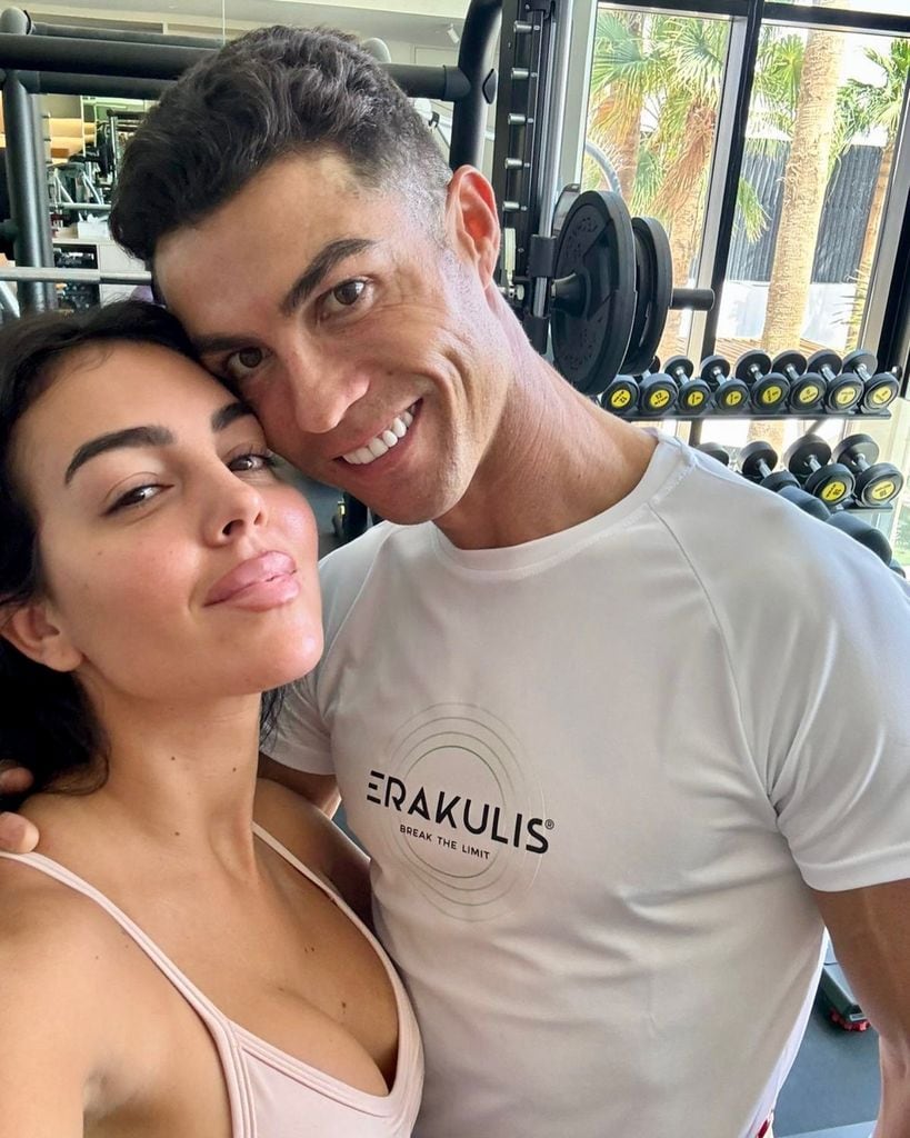 Cristiano Ronaldo compartió esta foto al felicitar a Georgina Rodríguez en su cumpleaños.