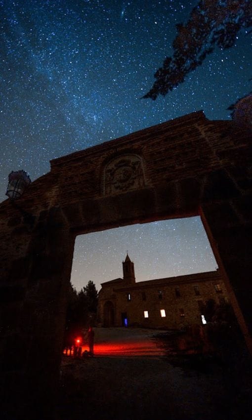 Monasterio del Olivar, uno de los mejores sitios para observación de estrellas en Teruel.