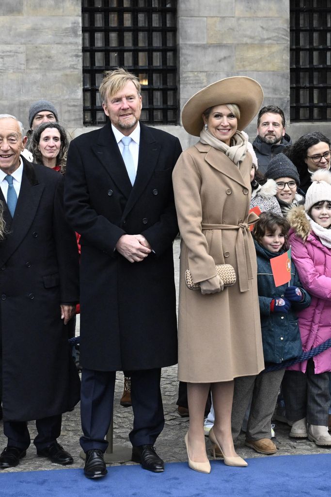 Máxima de Países Bajos recibe al presidente de Portugal en Ámsterdam