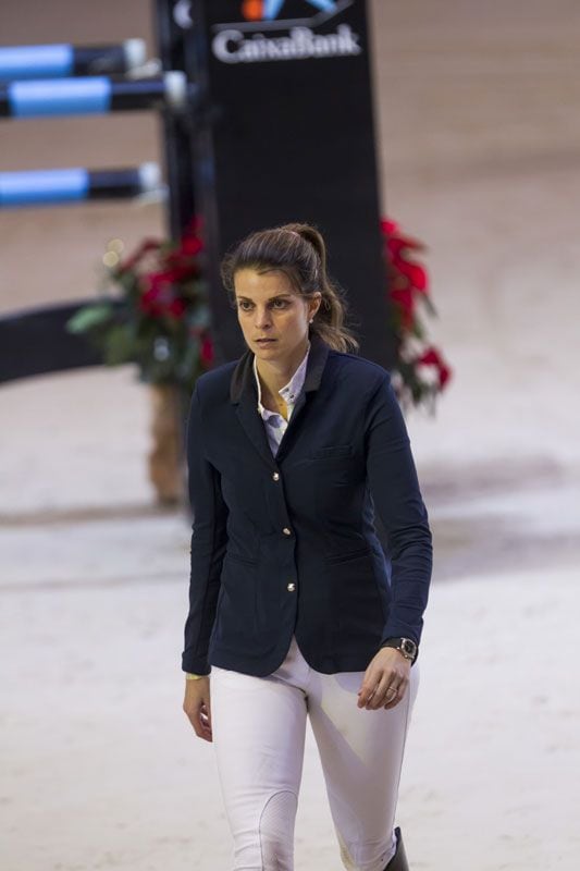 Athina Onassis, durante el concurso de saltos de Coruña