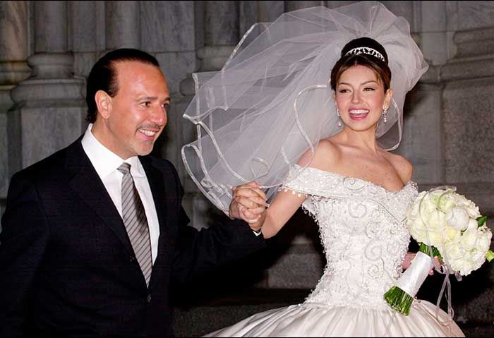 Thalía y Tommy Mottola