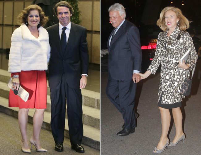 El ex presidente del Gobierno José María Aznar acudió acompañado de su mujer, la ex alcaldesa de Madrid Ana Botella
