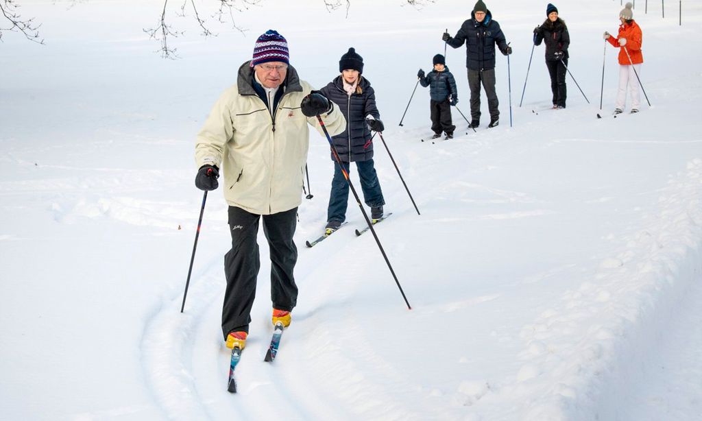 Familia Real sueca en la nieve