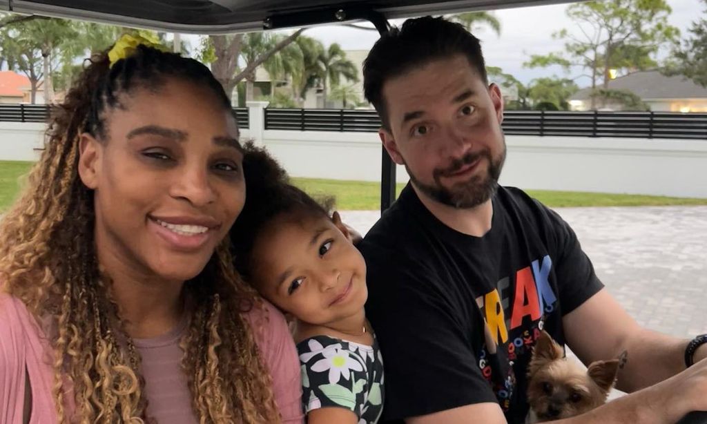 Serena Williams, Alexis Ohanian y su hija, Alexis Olympia