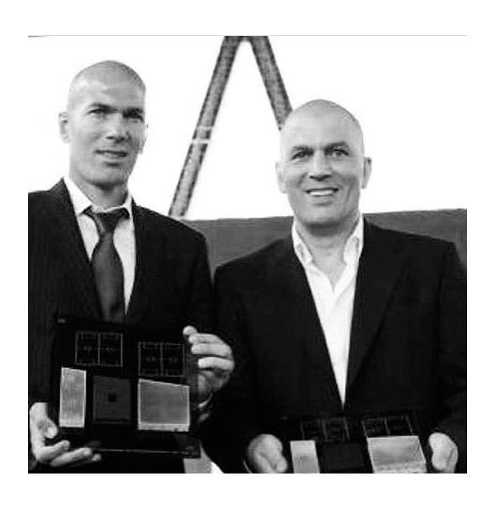 Zinedine Zidane y su hermano Farid