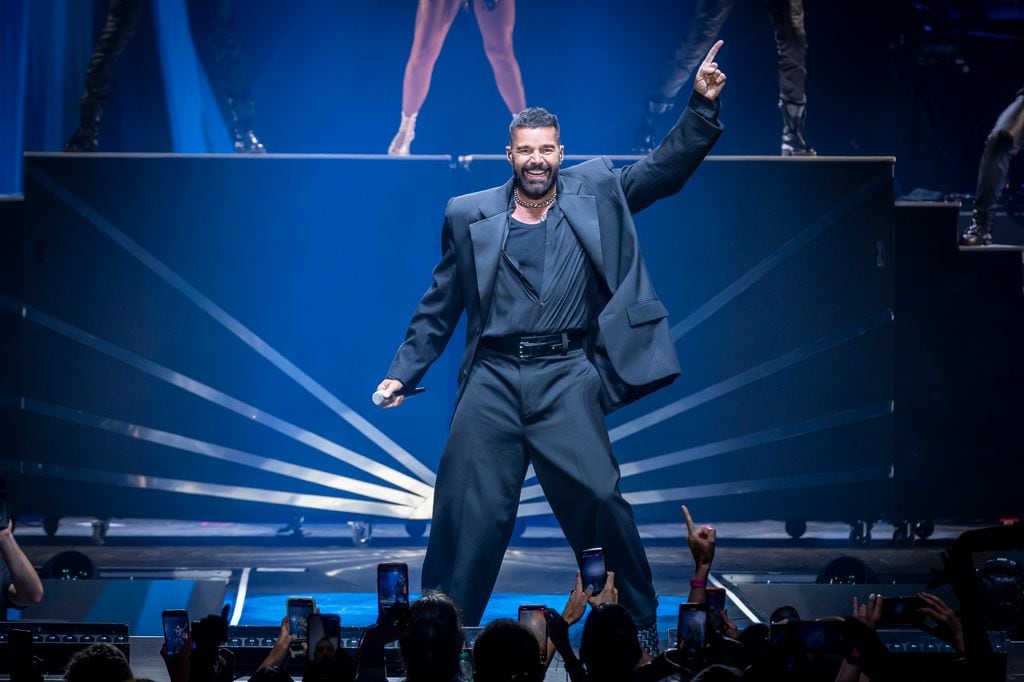 Ricky Martin durante su concierto en La Coruña, como parte de su gira por España.-