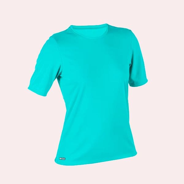 Camiseta protección solar manga corta sostenible Mujer verde