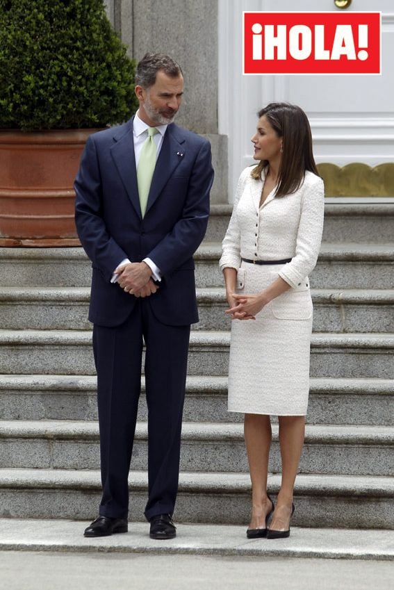 Los Reyes ofrecen un almuerzo al presidente de Colombia y su mujer