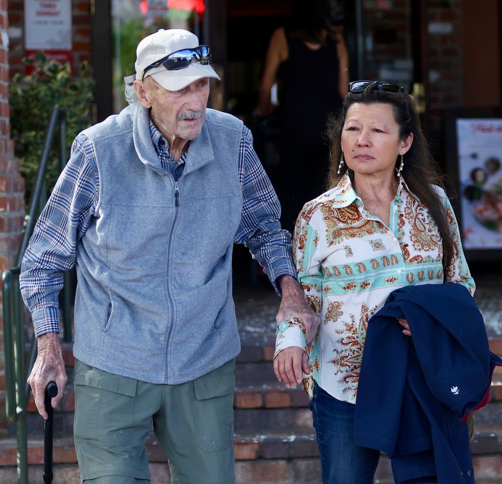 Actor Gene Hackman and Betsy Arakawa in Santa Fe