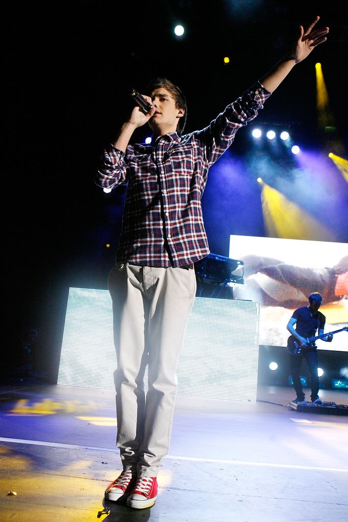 Liam Payne en un concierto en el Liverpool Arena el 15 de enero de 2012