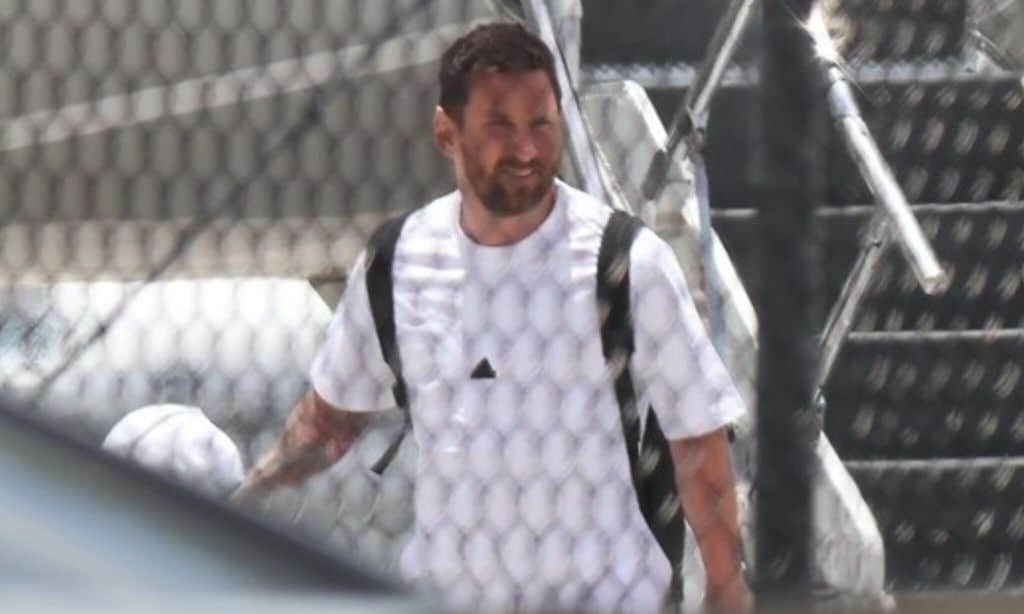 Lionel Messi llegando a Miami