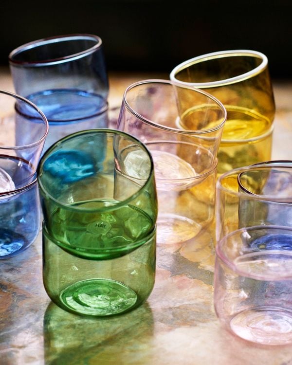 vasos copas cristal colores 4a