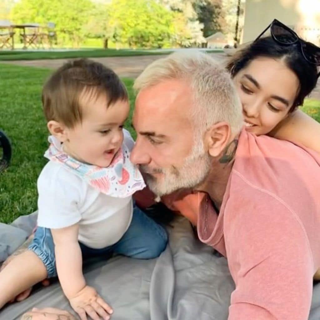 Gianluca Vacchi, Sharon Fonseca y su hija Blu Jerusalema