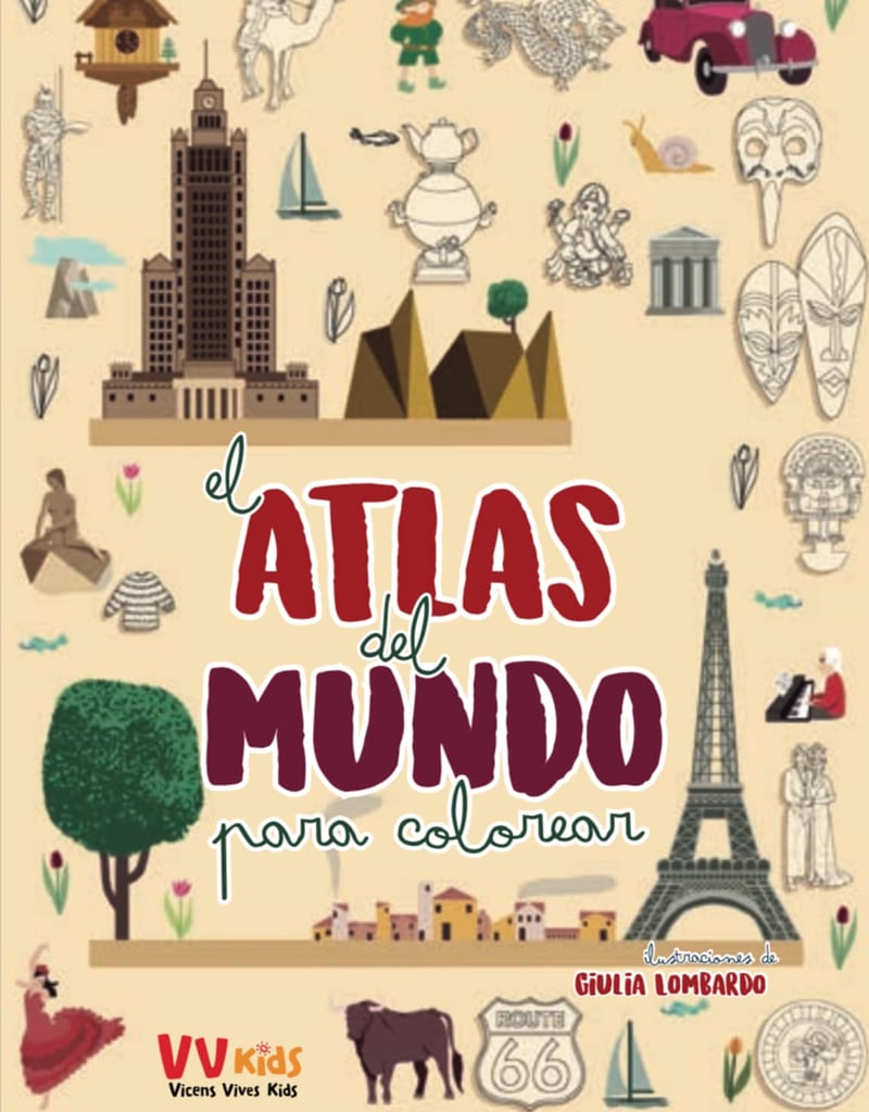 el atlas del mundo para colorear de giulia lombardo vv kids 