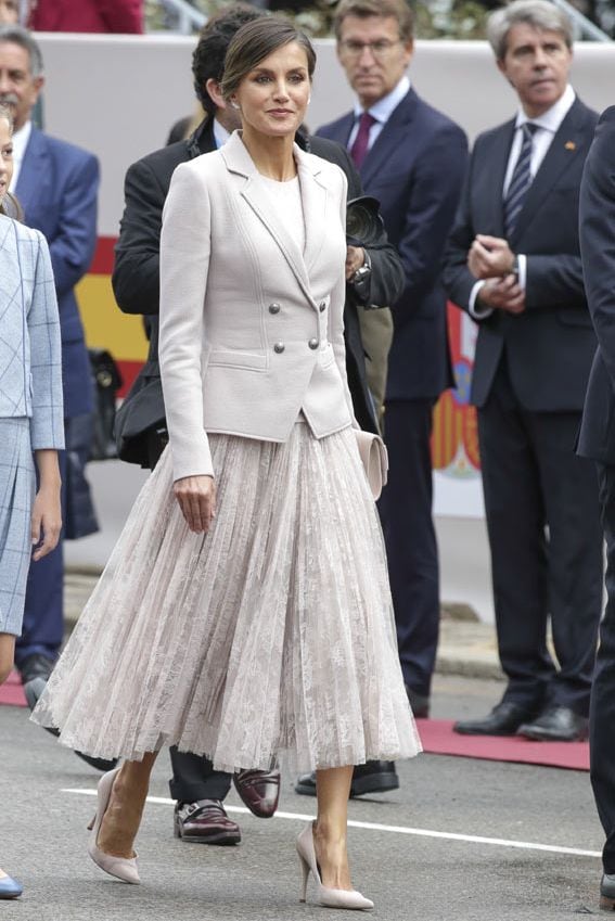 Doña Letizia en la Fiesta Nacional en 2018