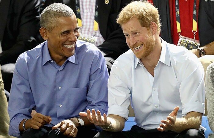 Príncipe Harry y Barack Obama