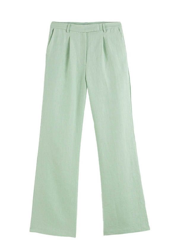 pantalones verde pinza