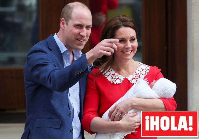 Los Duques de Cambridge en la presentación de su tercer hijo