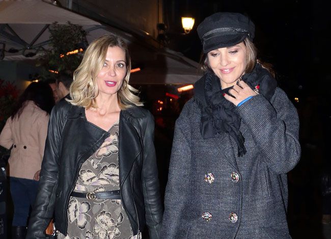 Paula Echevarría y Alicia Hernández saliendo del cumpleaños de la diseñadora