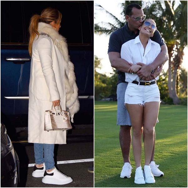 Jennifer Lopez con Oversized Sole Sneakers de Alexander McQueen