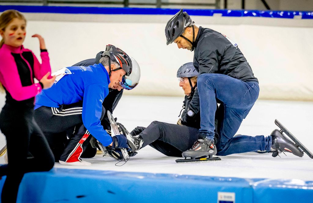 La princesa Margarita de los Países Bajos ha sufrido una caída mientras patinaba sobre hielo en Heerenveen, Países Bajos