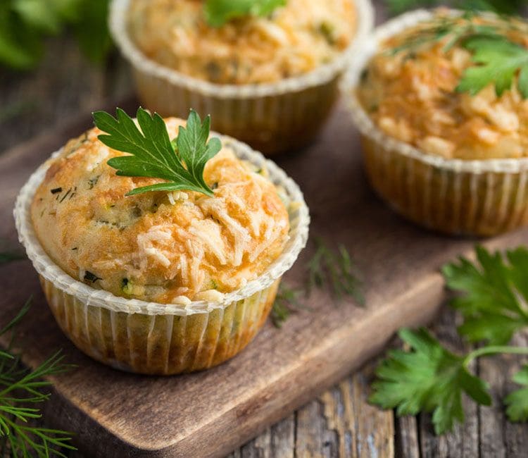 'Muffins' de calabacín y queso