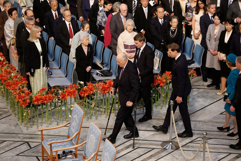 Haakon y Mette-Marit acompañan a los reyes de Noruega en la entrega del Nobel de la Paz en medio de las preocupaciones familiares 