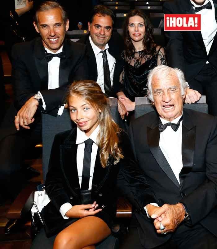 Stella Belmondo con su padre, Jean Paul en los premios César