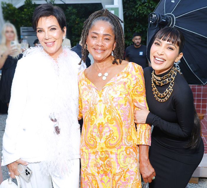 Doria Ragland con Kris Jenner y Kim Kardashian