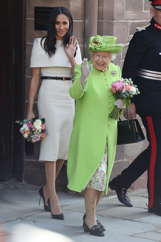 Meghan Markle y la reina Isabel II