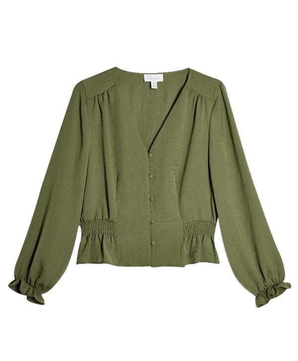 blusa verde topshop