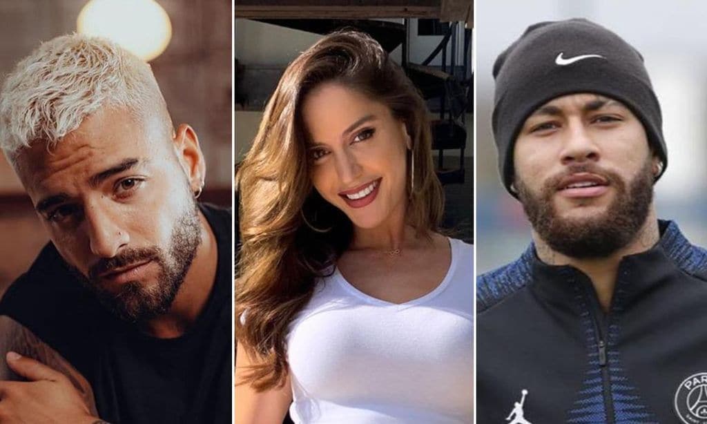 Maluma, Natalia Barulich y Neymar Jr.