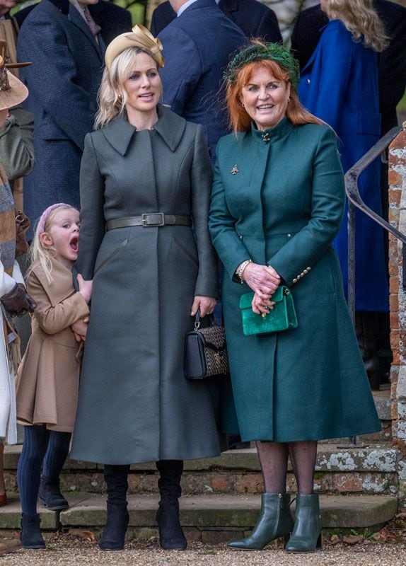 Sarah Ferguson y Zara Tindall en Sandringham