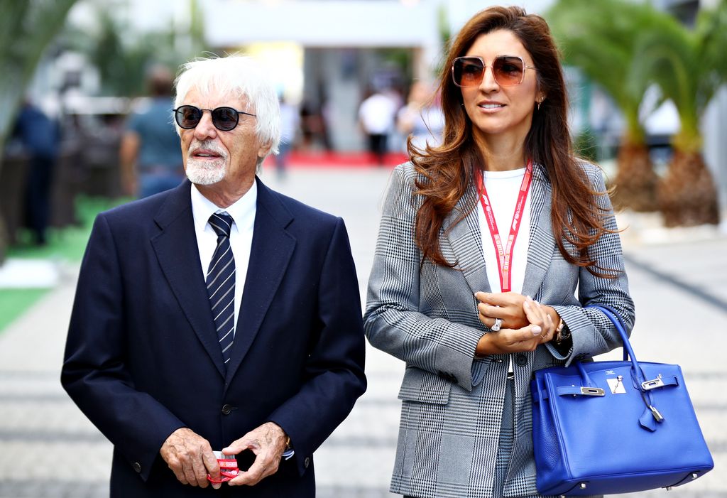 Bernie Ecclestone y su mujer Fabiana 