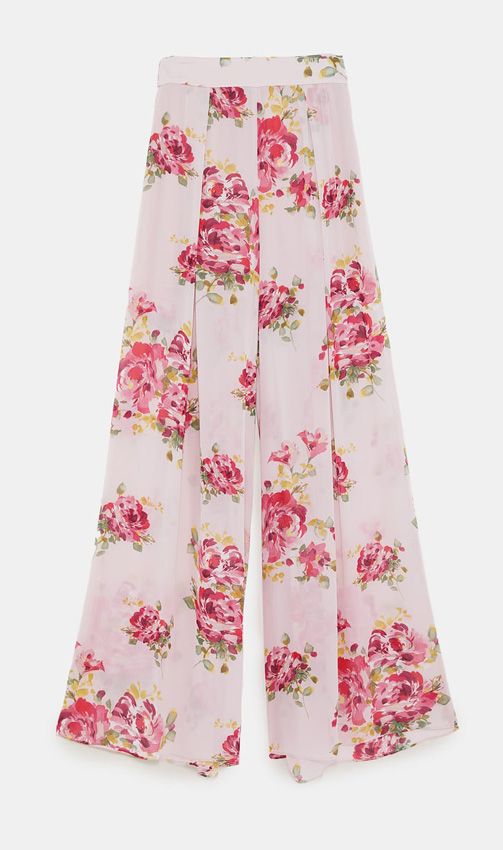 Pantalón de flores de Zara