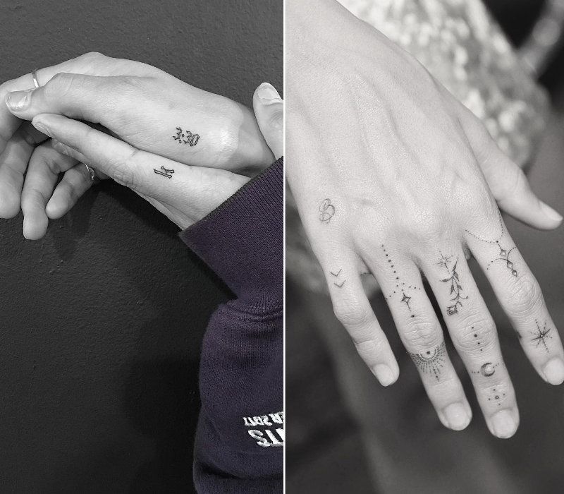 hailey bieber tatuaje manos