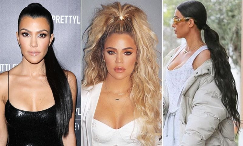 Las diferentes versiones de la coleta de las Kardashian