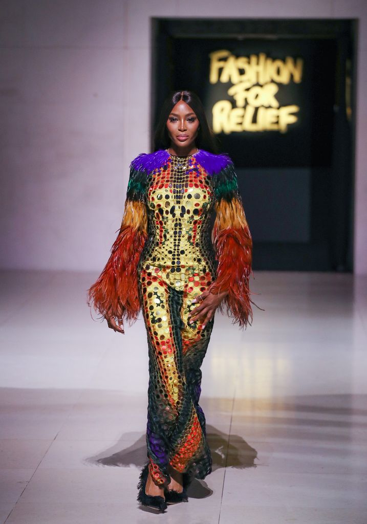 Naomi Campbell en la pasarela